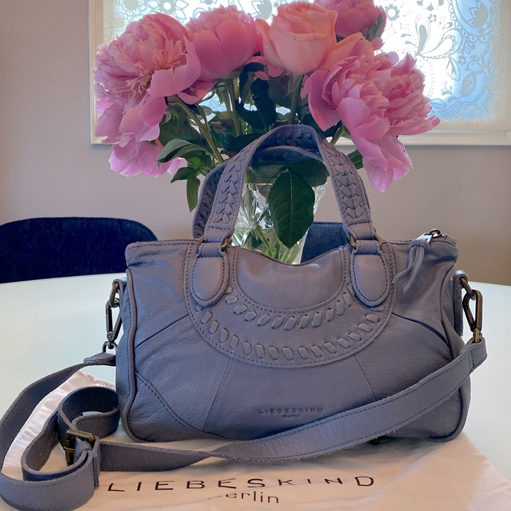Liebeskind periwinkle blue leather Crossbody